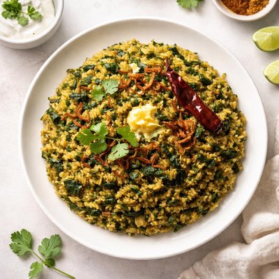 Spinach khichdi