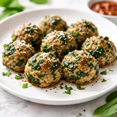 Spinach meat balls