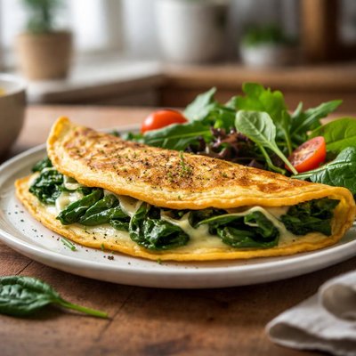 Spinach omlette