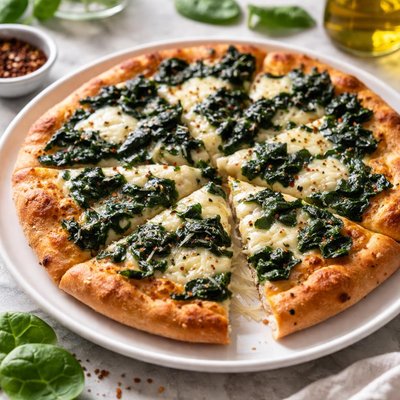 Spinach pizza