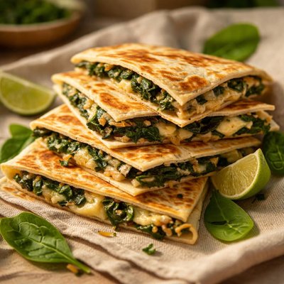 Spinach quesadilla