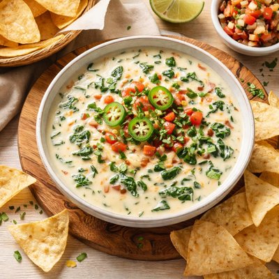 Spinach queso