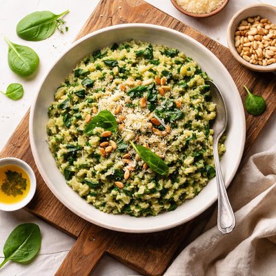 Spinach risotto