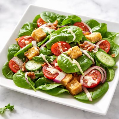 Spinach salad with ranch
