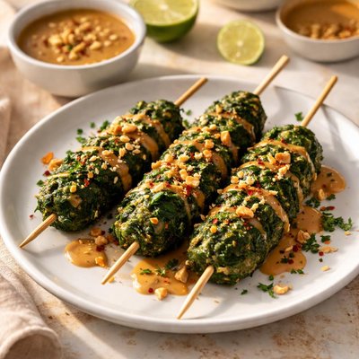Spinach satay