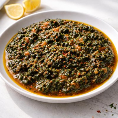 Spinach stewed sauce