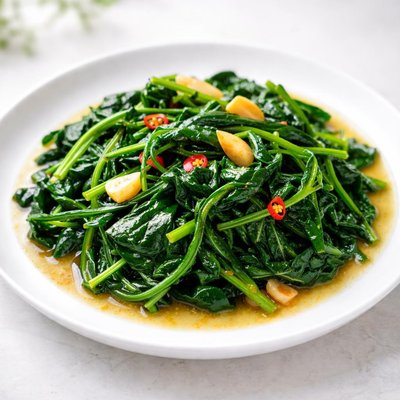 Spinach stir-fry