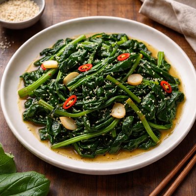 Spinach stirfry