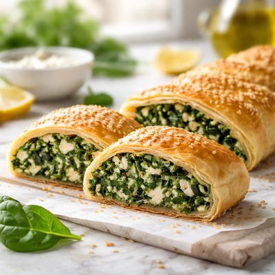 Spinach strudel