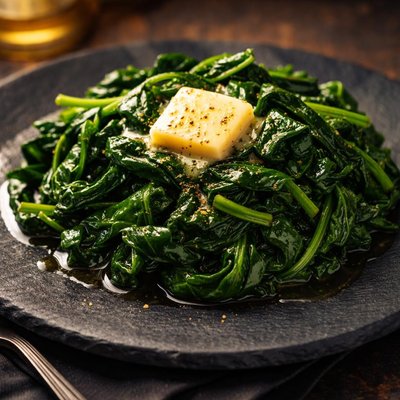 Spinach with butter
