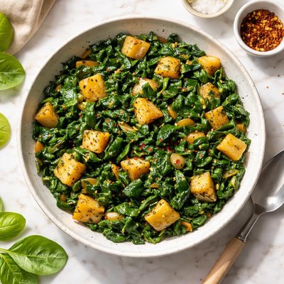 Spinach with potatoes