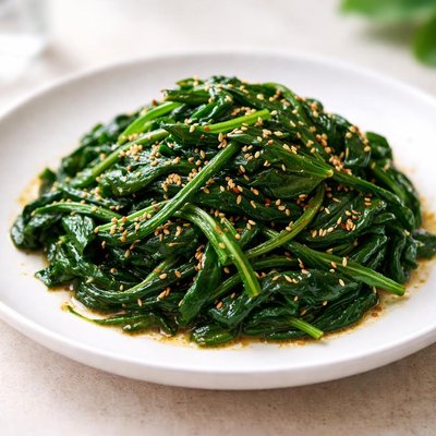 Spinach with sesame