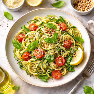 Spiral zucchini dish