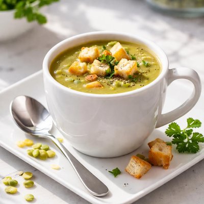 Split pea soup cup