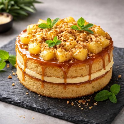 海绵焦糖菠萝蛋糕