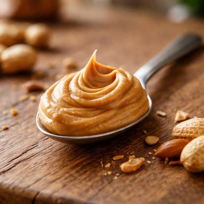 Spoon of peanut butter
