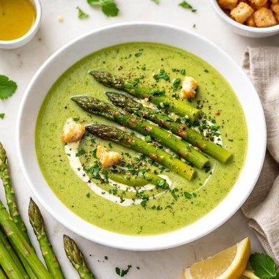 Spring asparagus soup