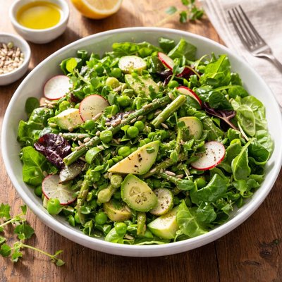 Spring green salad