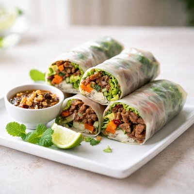 Spring roll with beef