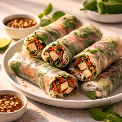 Spring rolls with tofu