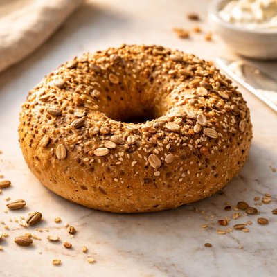 Sprouted grain bagel