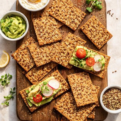 Sprouted grain crackers