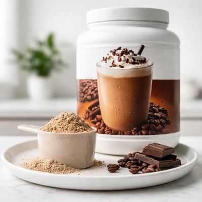 مسحوق بروتين موكا لاتيه بدون البنكهة