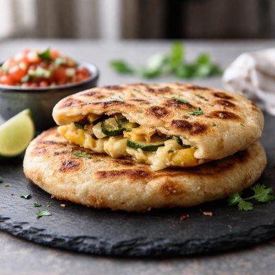 Squash and cheese pupusa