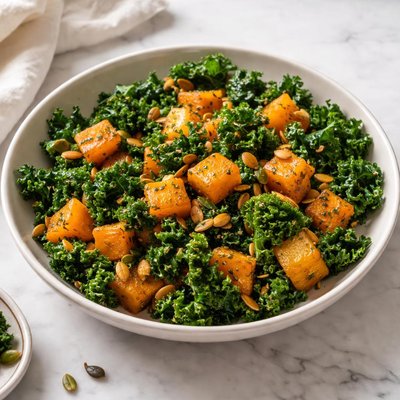 Squash and kale