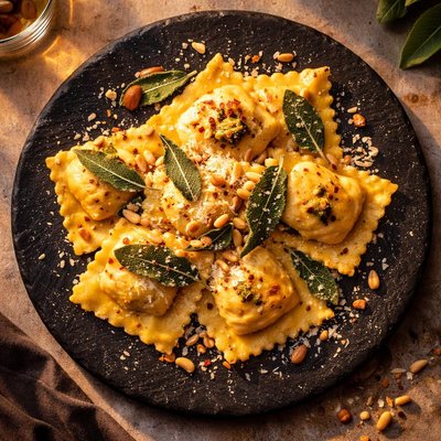 Squash ravioli