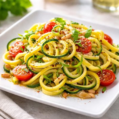 Squash zucchini noodles