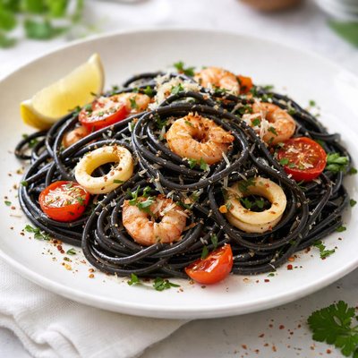 Squid ink pasta