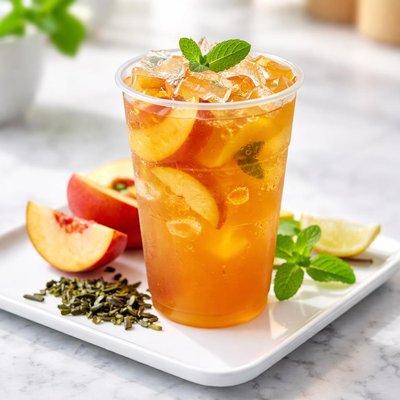 Starbuck ice peach green tea