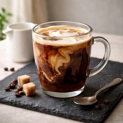 Starbucks americano with cream