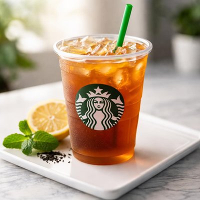 Starbucks black tea with classic syrup