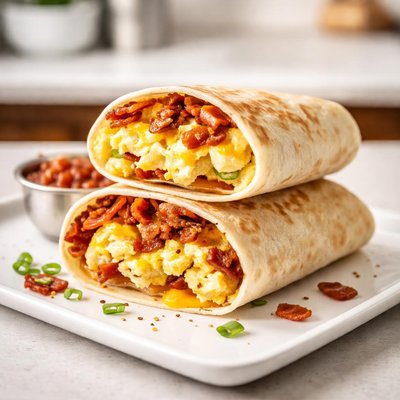 Starbucks egg cheese bacon burrito