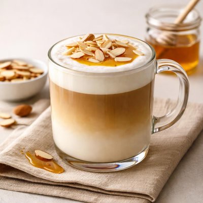 Starbucks grande honey almond white flat