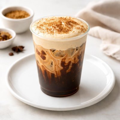 Starbucks grande pumpkin cold brew with non dairy milk