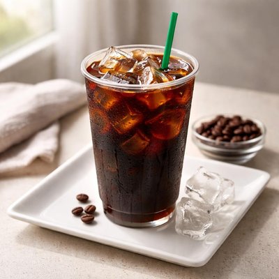 Starbucks grande unsweetened iced coffee