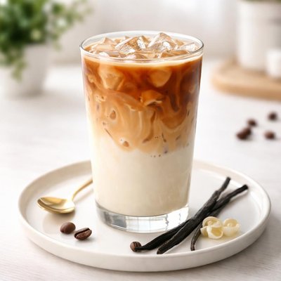 Starbucks iced grande vanilla latte