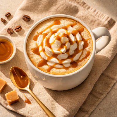 Starbucks large caramel latte