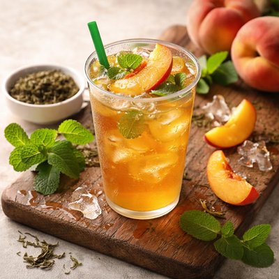 Starbucks peach green tea