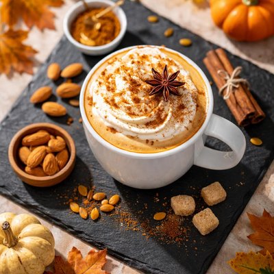 Starbucks Pumpkin Spice Latte con leche de almendra