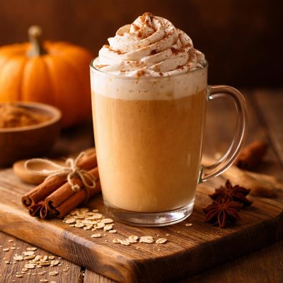 Latte de calabaza y especias de Starbucks con leche de avena