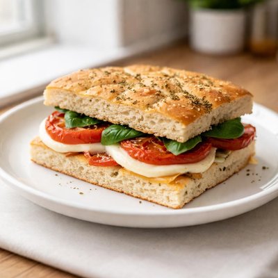 Starbucks tomato and mozzarella on focaccia