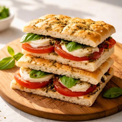 Starbucks tomato and mozzella on facoccia