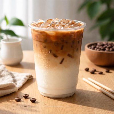 Starbucks venti iced caffe latte