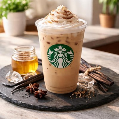Starbucks venti sf iced vanilla chai
