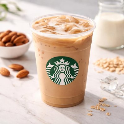 Starsbuck latte with almond milk grande