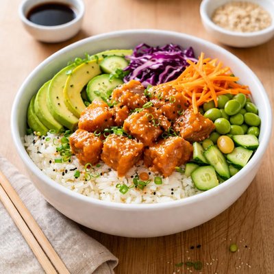 香辣金枪鱼捞饭盖饭